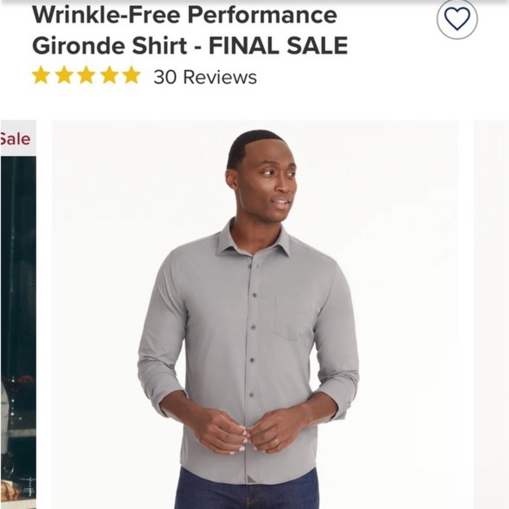 Untuckit, Men’s Medium, Light Gray, Wrinkle-Free Performance